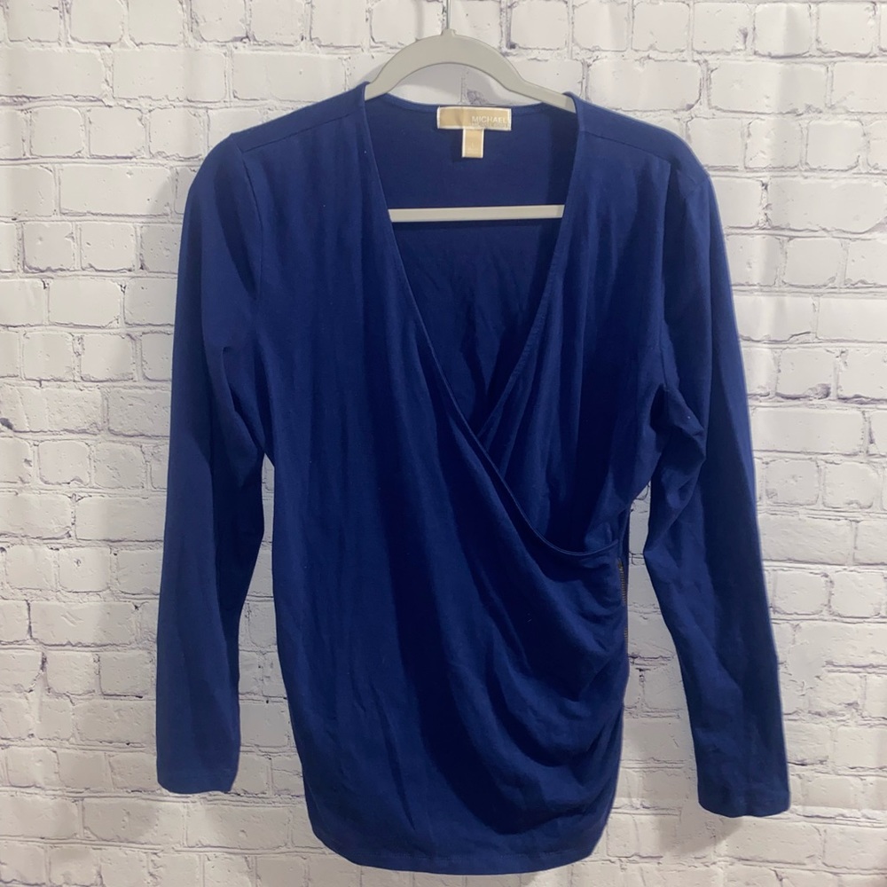 Michael Kors Navy Blue Blouse